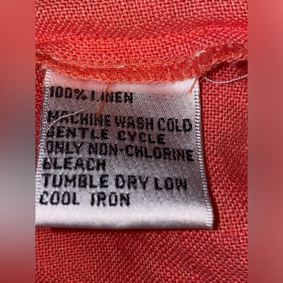 Talbot Irish Linen Pullover  Short Sleeve Orange Mini Dress Women‎ 16 Lagenlook - Picture 6 of 9